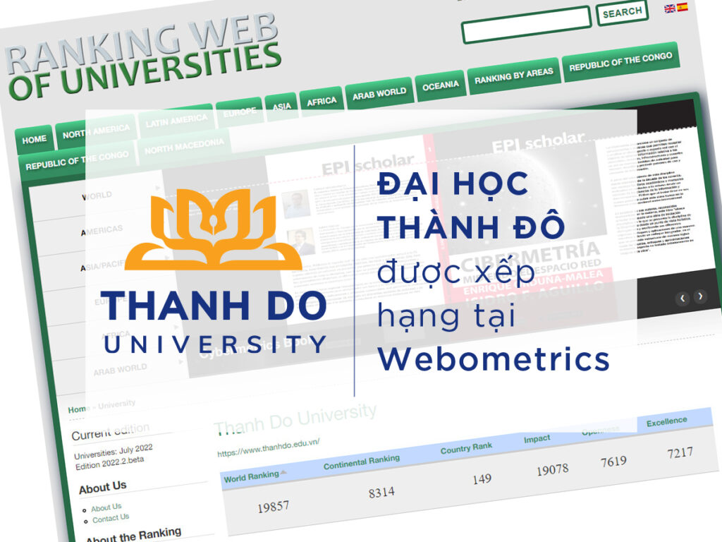 Đại học Thành Đô lần đầu được xếp hạng trong bảng xếp hạng Webometrics